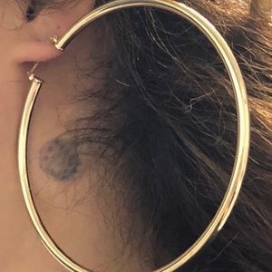 Large 4” gold filled hoops